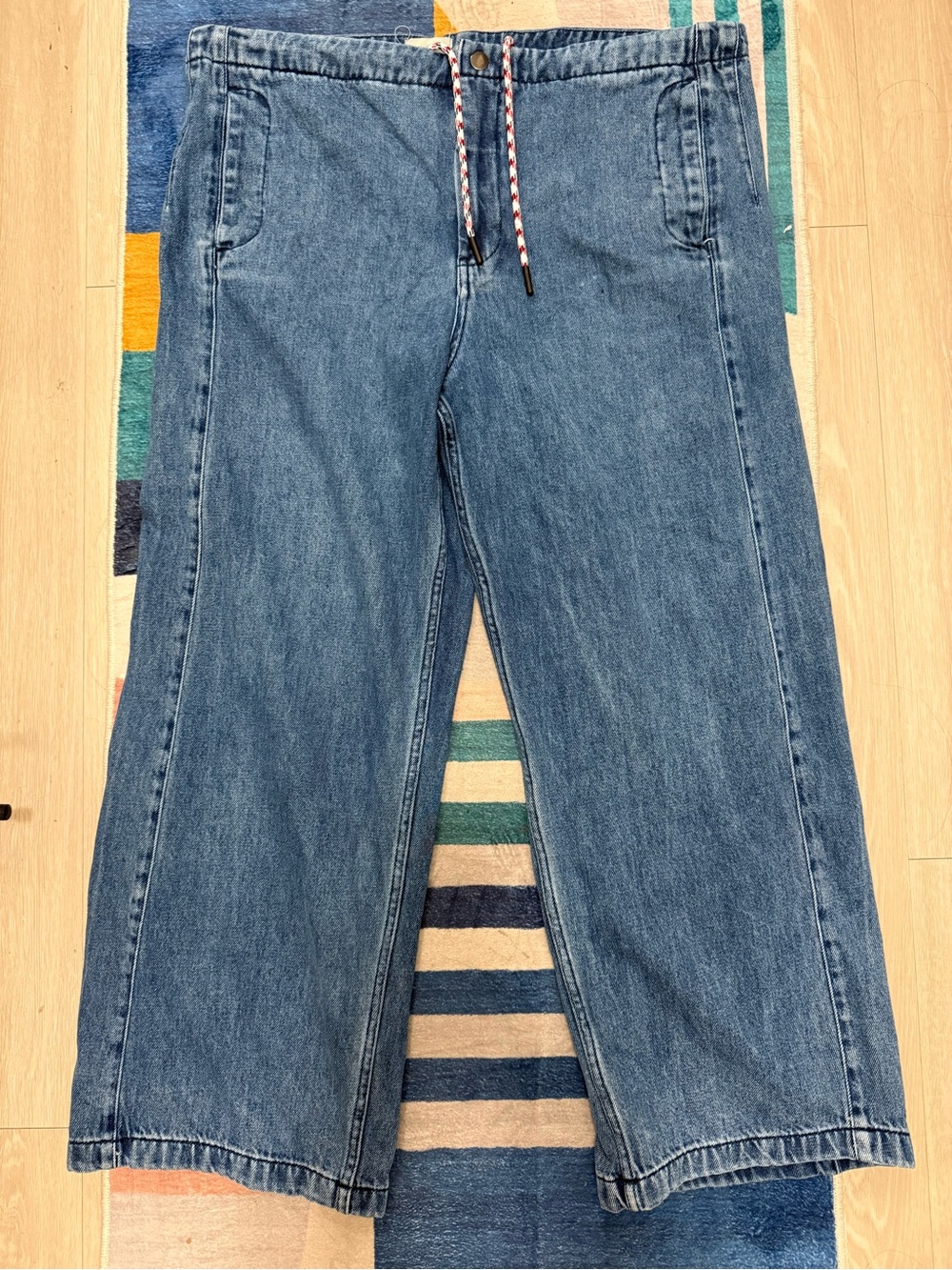 Pilcro Mid-Blue Wide Leg Jeans